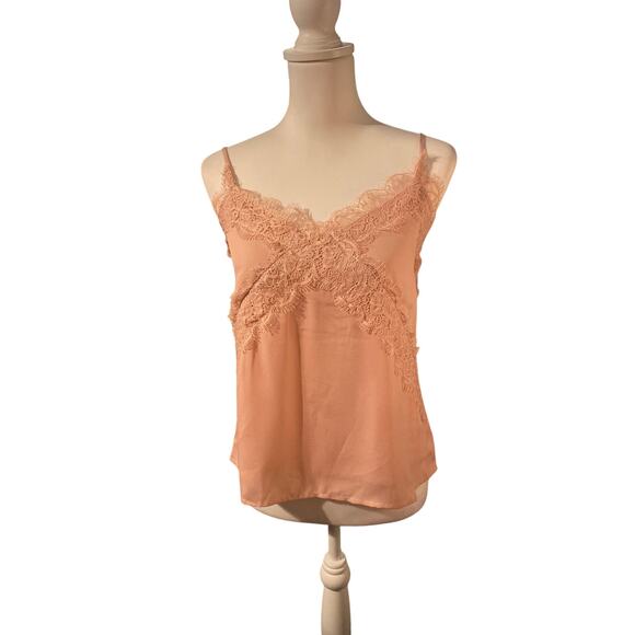 Lush Lace Trim V-neck Camisole Ballet Pink Size XSmall Balletcore Feminine - Picture 2 of 7